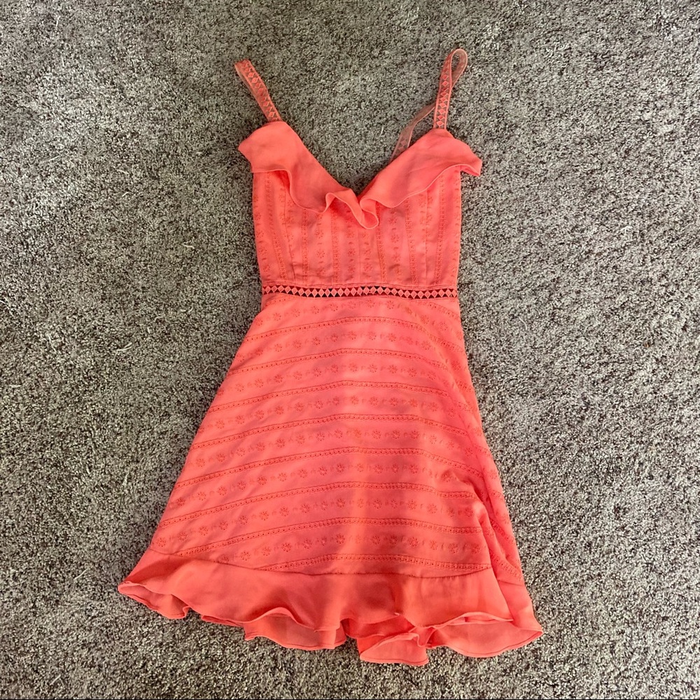 Bebe Peach Orange Sundress 6